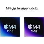 APPLE MacBook Pro/Apple M4 Max İşlemci/16 Çekirdek CPU -40 Çekirdek GPU/48GB RAM/1TB SSD/16.2"/Uzay Siyahı MX313TU/A