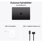 APPLE MacBook Pro/Apple M4 Max İşlemci/16 Çekirdek CPU -40 Çekirdek GPU/48GB RAM/1TB SSD/16.2"/Uzay Siyahı MX313TU/A