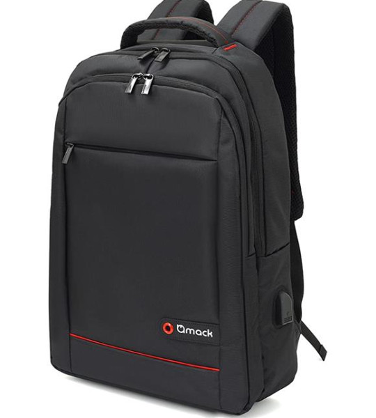 Mack MCC-007 17.3" Office USB Girişli Notebook Sırt Çantası Siyah (Dahili USB Şarj Portu)