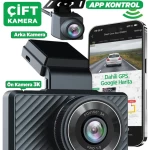 Araç İçi Kamera Geniş Açı Lens Gece Görüşlü Dahili Gps Modülü Akıllı 360+ G500H Botslab Pro Ön 3K QHD - Arka 1080P FHD 150°