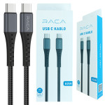 RACA RC10S 60 WATT TYPE-C TO TYPE-C ŞARJ VE DATA KABLOSU (1 METRE) - SİYAH