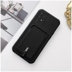 Samsung Galaxy A13 4G Uyumlu Kılıf Kartlıklı Soft Yumuşak Silikon Kılıf Siyah