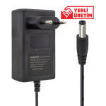 9 VOLT - 2 AMPER 5.5*2.5 UÇLU YERLİ ÜRETİM PLASTİK KASA PRİZ TİPİ ADAPTÖR21827