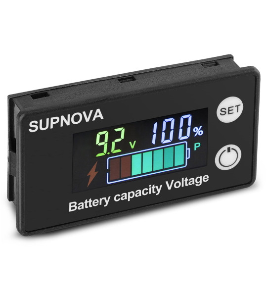 PİL KAPASİTE GÖSTERGESİ DC 8V-100V KURŞUN ASİT LİTYUM VOLTMETRE GERİLİM ÖLÇER (12V-24V-48V-72V) POWERMASTER
