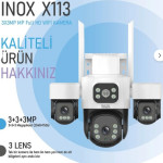 20 MP 3 LENSLİ WİFİ PTZ KAMERA İNOX-X113 MOBESE HİEASY