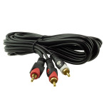 2 RCA ERKEK + 3.5 MM STEREO ERKEK GOLD 3 METRE 1.KALİTE KABLO 648 POWERMASTER